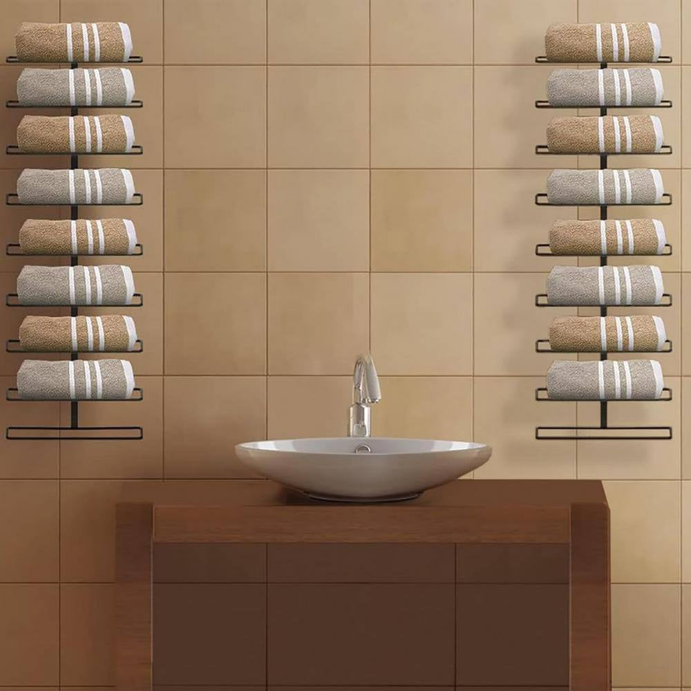 27 Bottles Capacity, Black, Metal Wine Rack, Wall Mount Wine Rack - Wall Mounted for Wine Bottles
