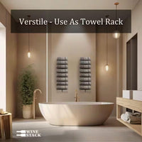 9-Bottle Black 35.43 In.W Metal Wall Mounted Wine Rack Wine Bottle Storage Organizer for Home Bar, Kitchen, Wine Cellar