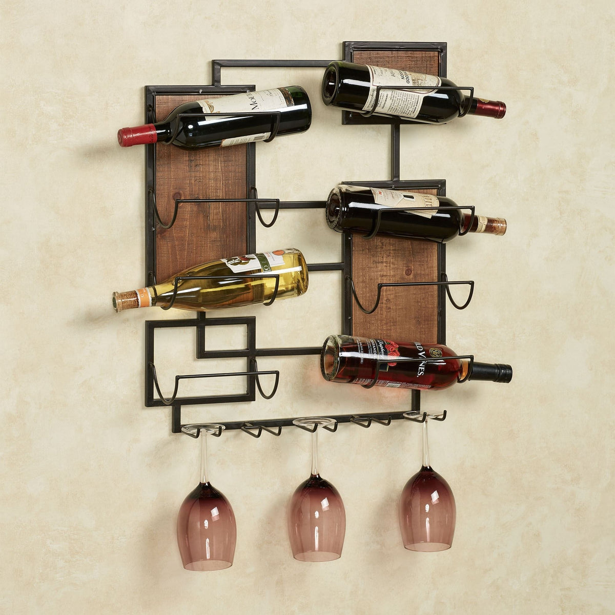 Coulter Wall Wine Rack Black - Wine Collection Display Rack