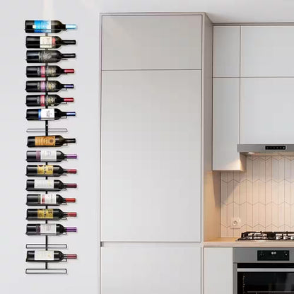 27 Bottles Capacity, Black, Metal Wine Rack, Wall Mount Wine Rack - Wall Mounted for Wine Bottles