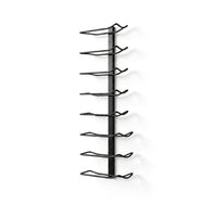 9-Bottle Black 35.43 In.W Metal Wall Mounted Wine Rack Wine Bottle Storage Organizer for Home Bar, Kitchen, Wine Cellar — Studio Shot