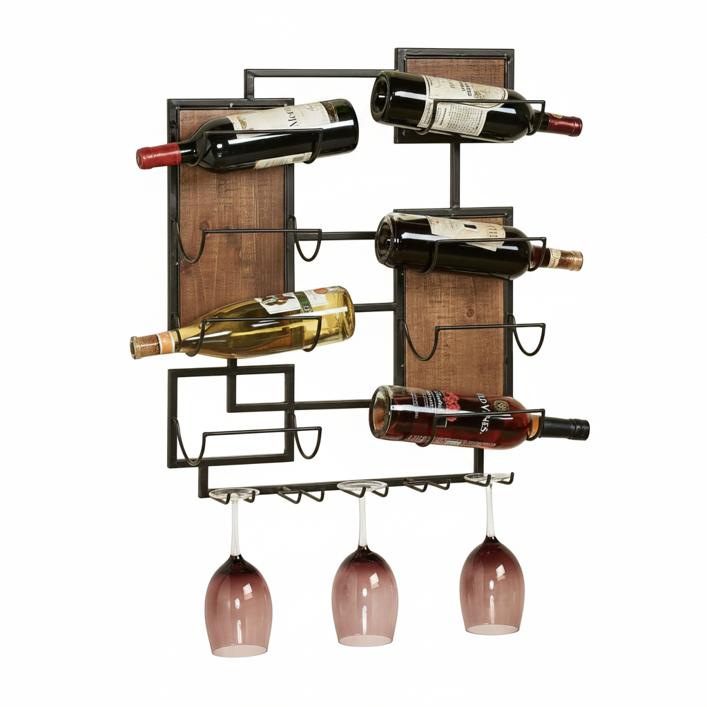 Coulter Wall Wine Rack Black - Wine Collection Display Rack