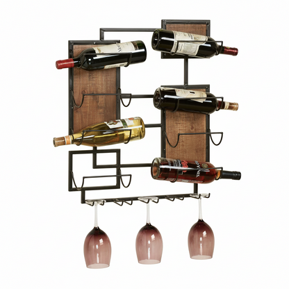 Coulter Wall Wine Rack Black - Wine Collection Display Rack