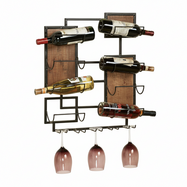 Coulter Wall Wine Rack Black - Wine Collection Display Rack